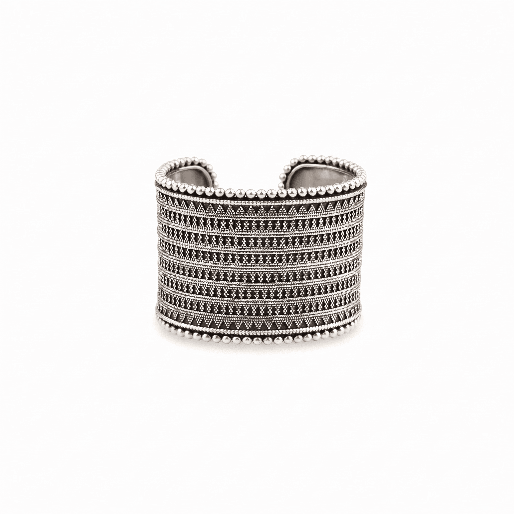 Silver Oxidised Statement Bracelet