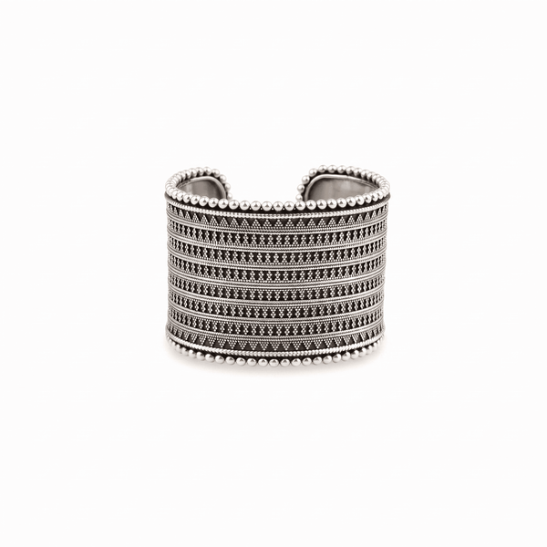 Silver Oxidised Statement Bracelet