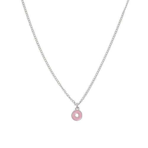 Enamel Donut Pendant Necklace