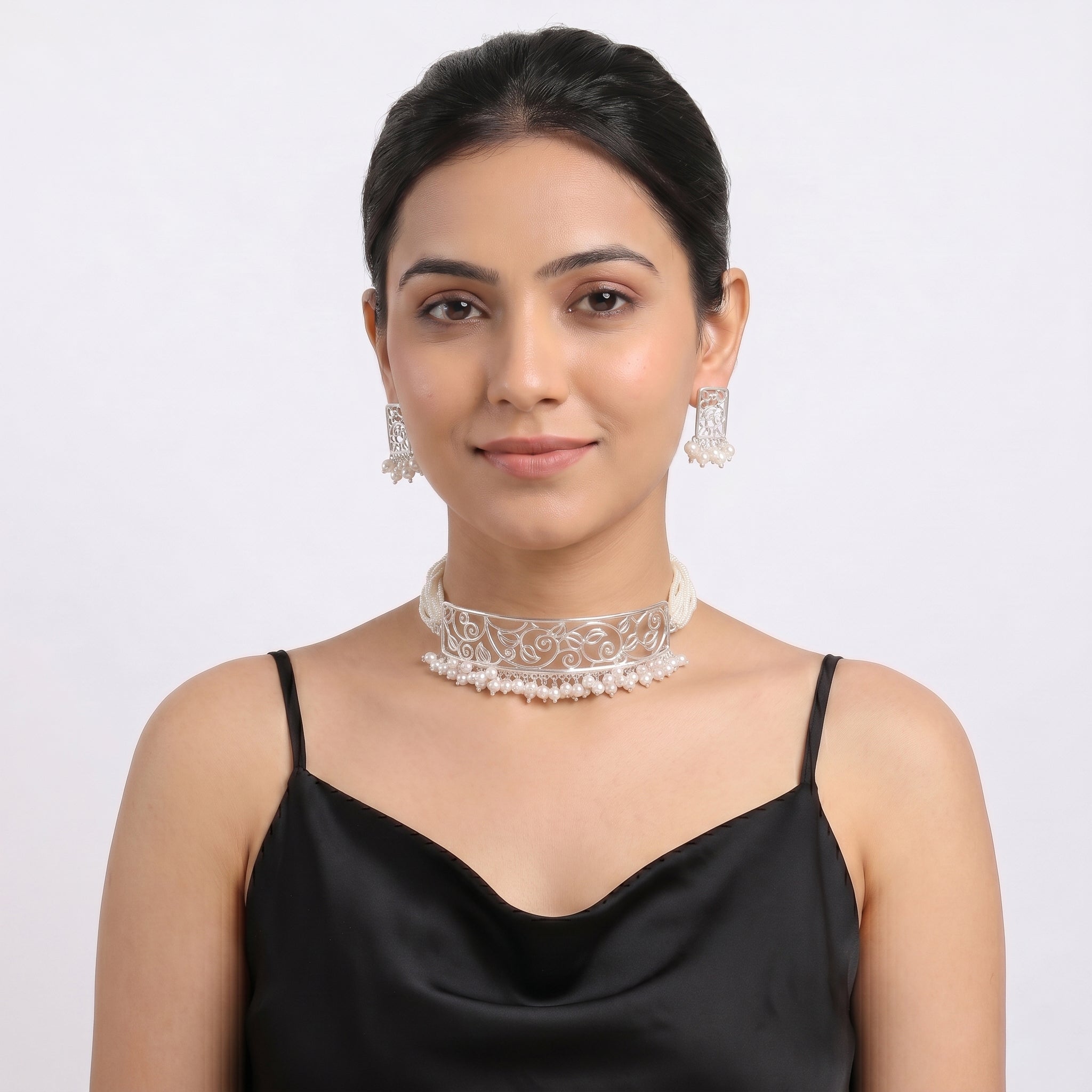 Pearl Vel Nakshi Choker Set