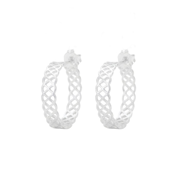 Filigree Silver Hoops (Infinity)