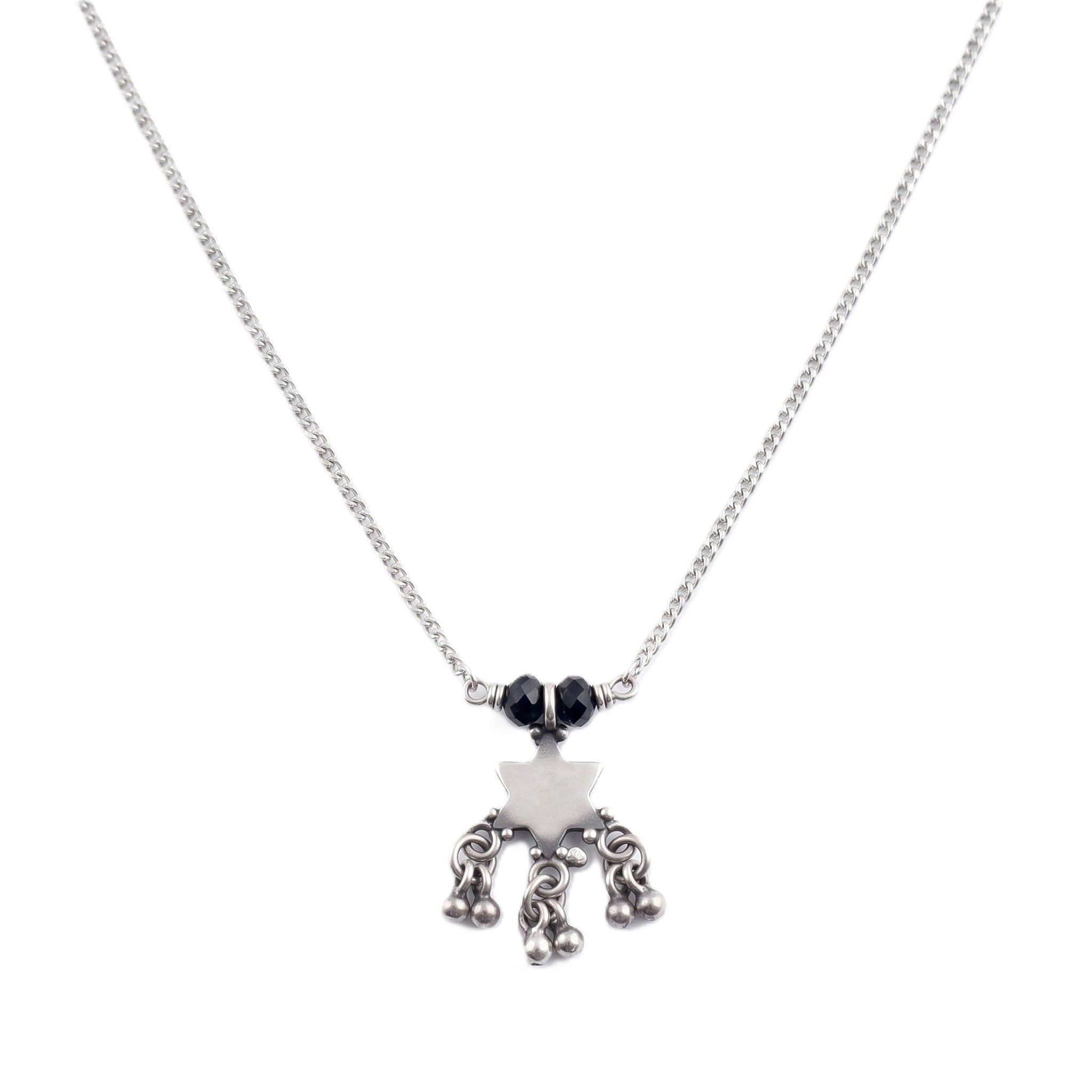 Silver Charm Chain Mangalsutra : Star with Ghungroo