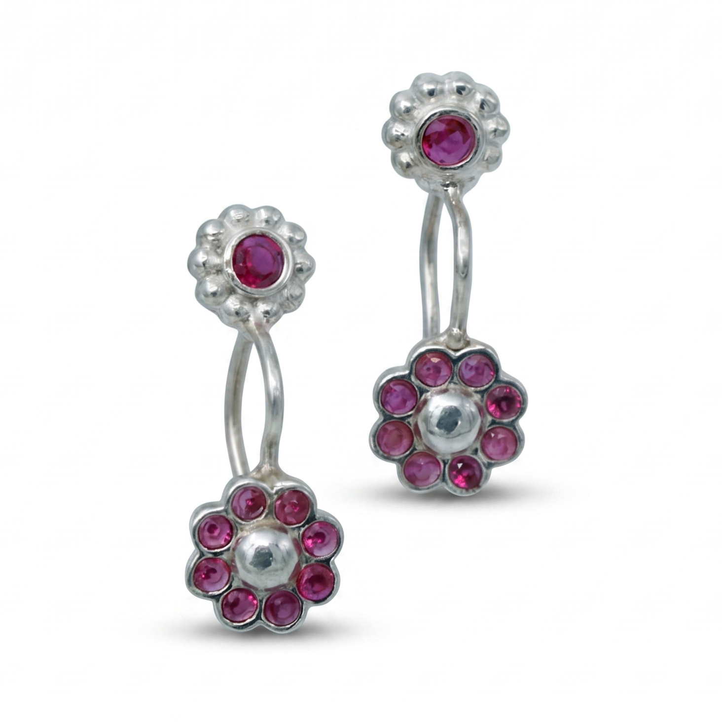 Pink Flower Bugadi (Clip on)