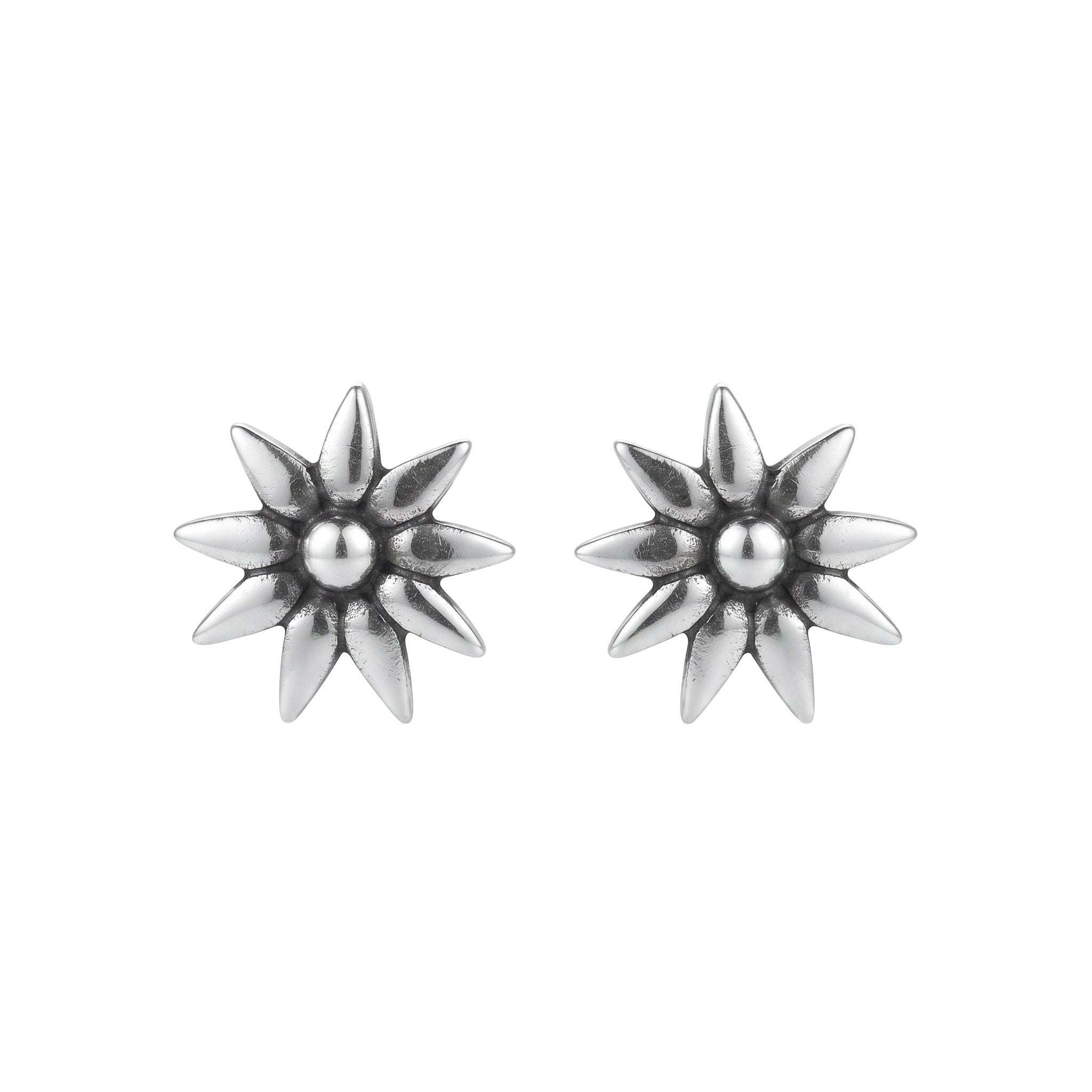 Silver Flower Earring (Medium)