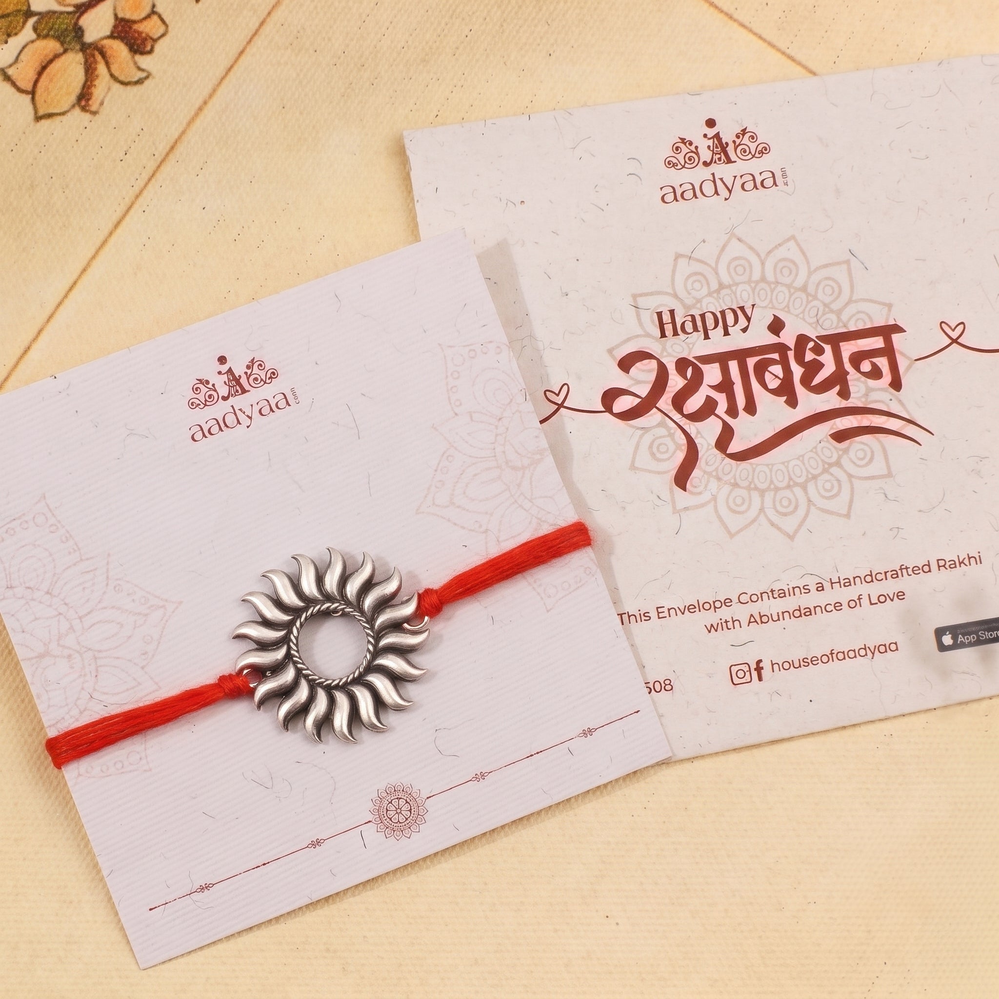Silver Surya Rakhi/Pendant