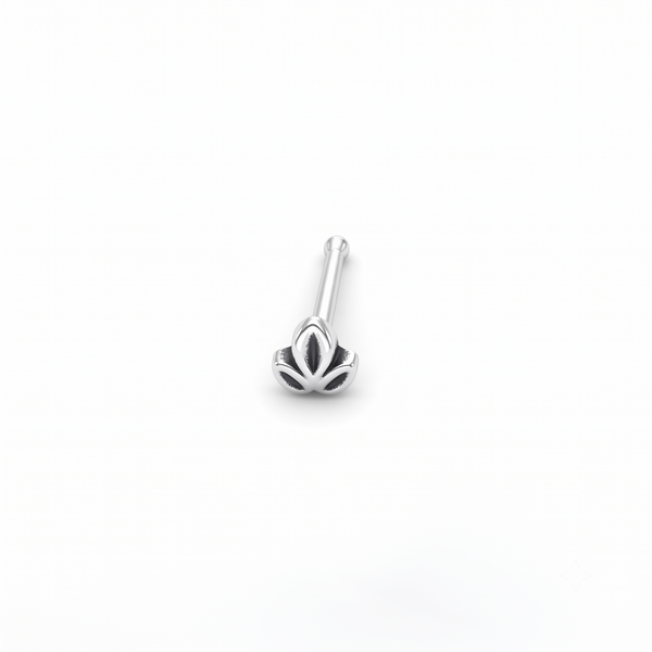 Silver Leafy Nose pin