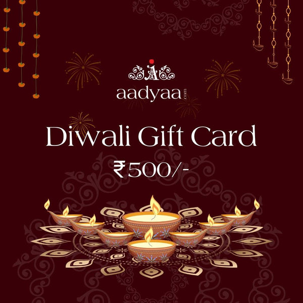 Diwali gift card with candles and fireworks