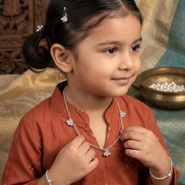 Silver small ghungroo bunch - Chain | For KIDS