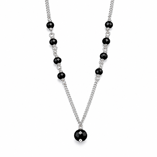 Handmade Silver Mangalsutra : spinel ganthan patch