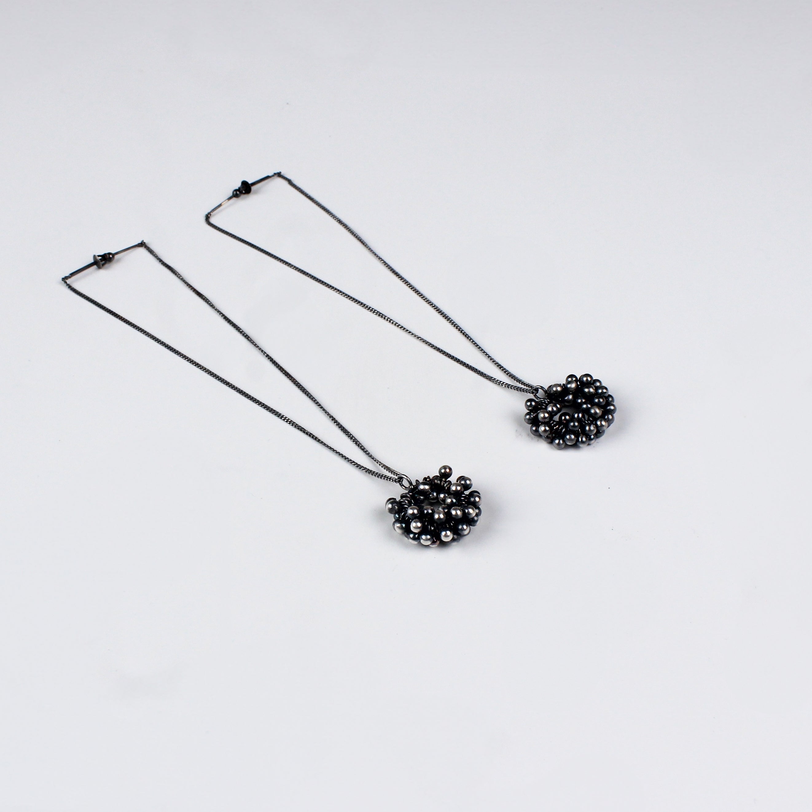 Kashmir Dejhoor Earring : Ghugroo , Oxidized silver finish