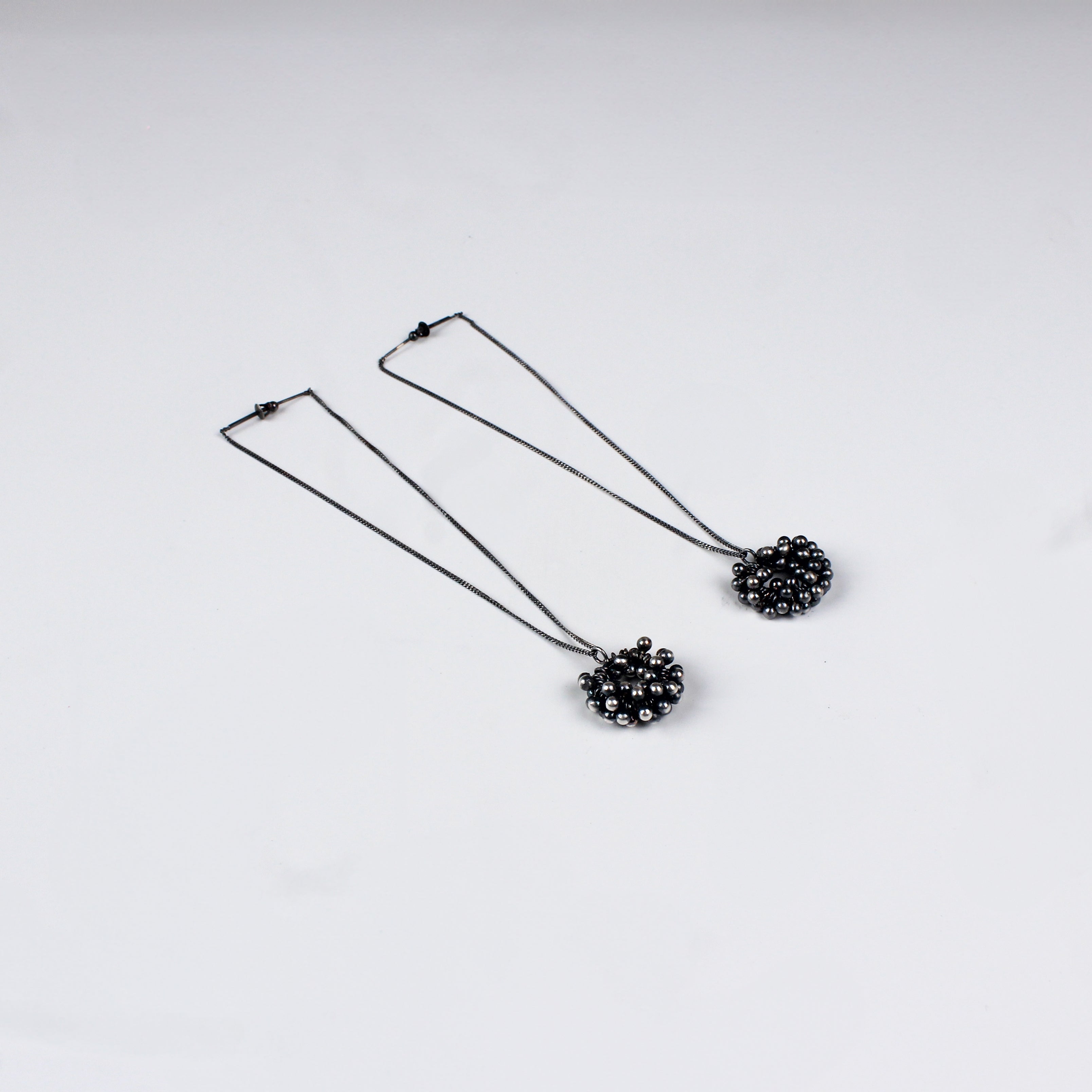 Kashmir Dejhoor Earring : Ghugroo , Oxidized silver finish