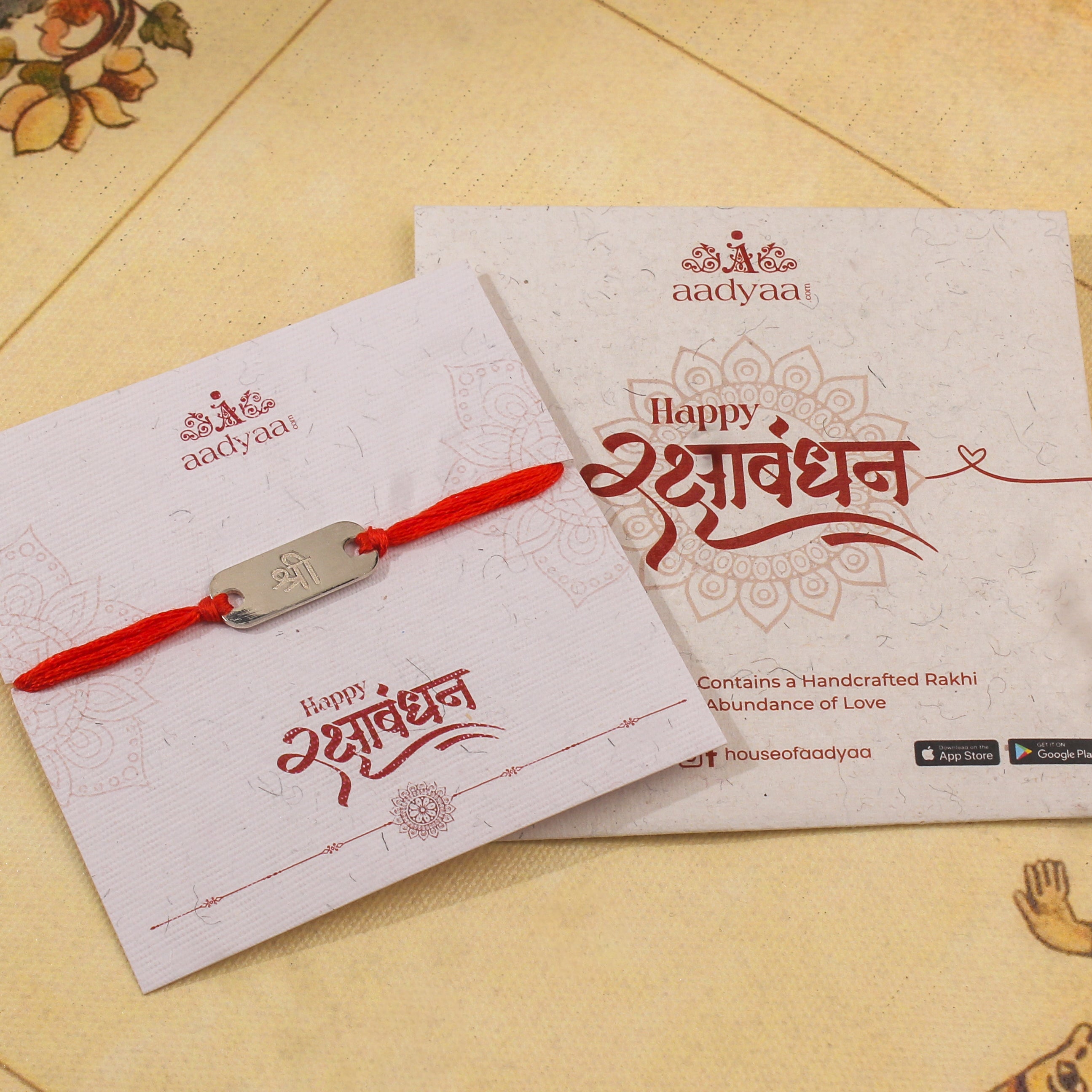 Silver Shree (श्री) Rakhi
