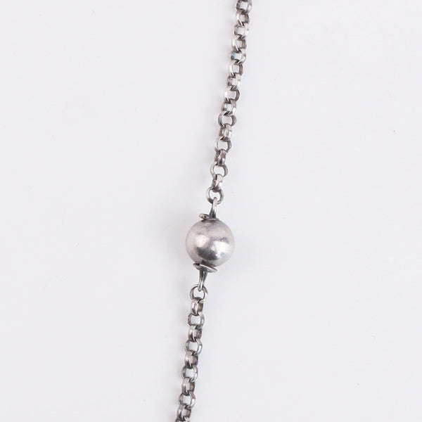 Silver Saraswati Necklace with Beads (Big)