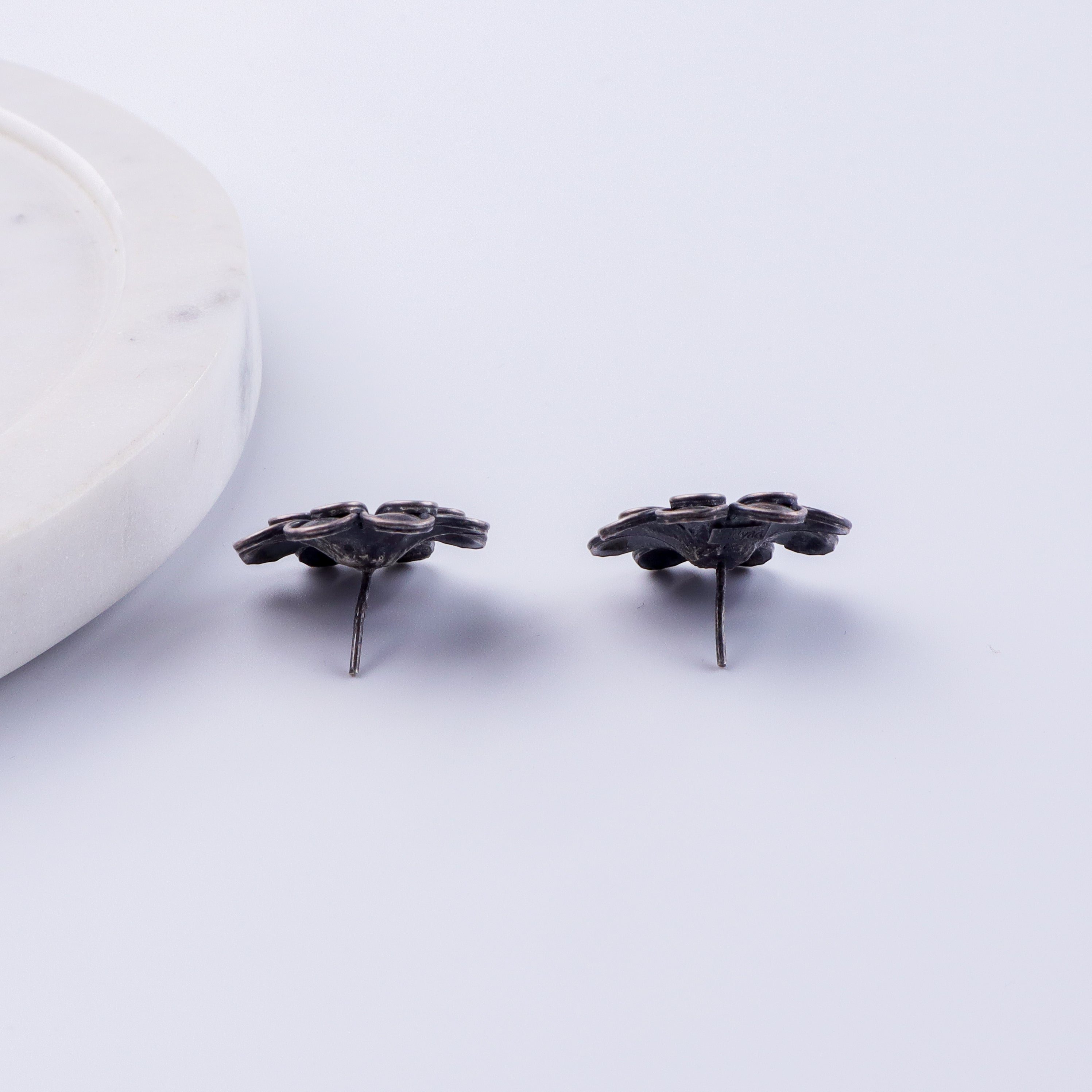 Handcrafted Flower Studs Earring | 92.5 Silver