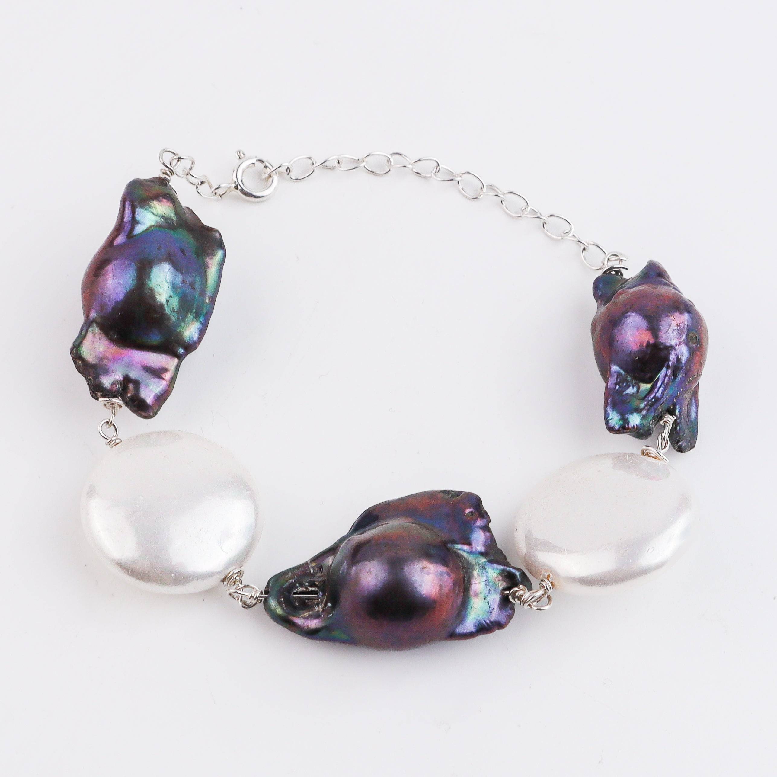 Pearl Silver Ganthan Bracelet