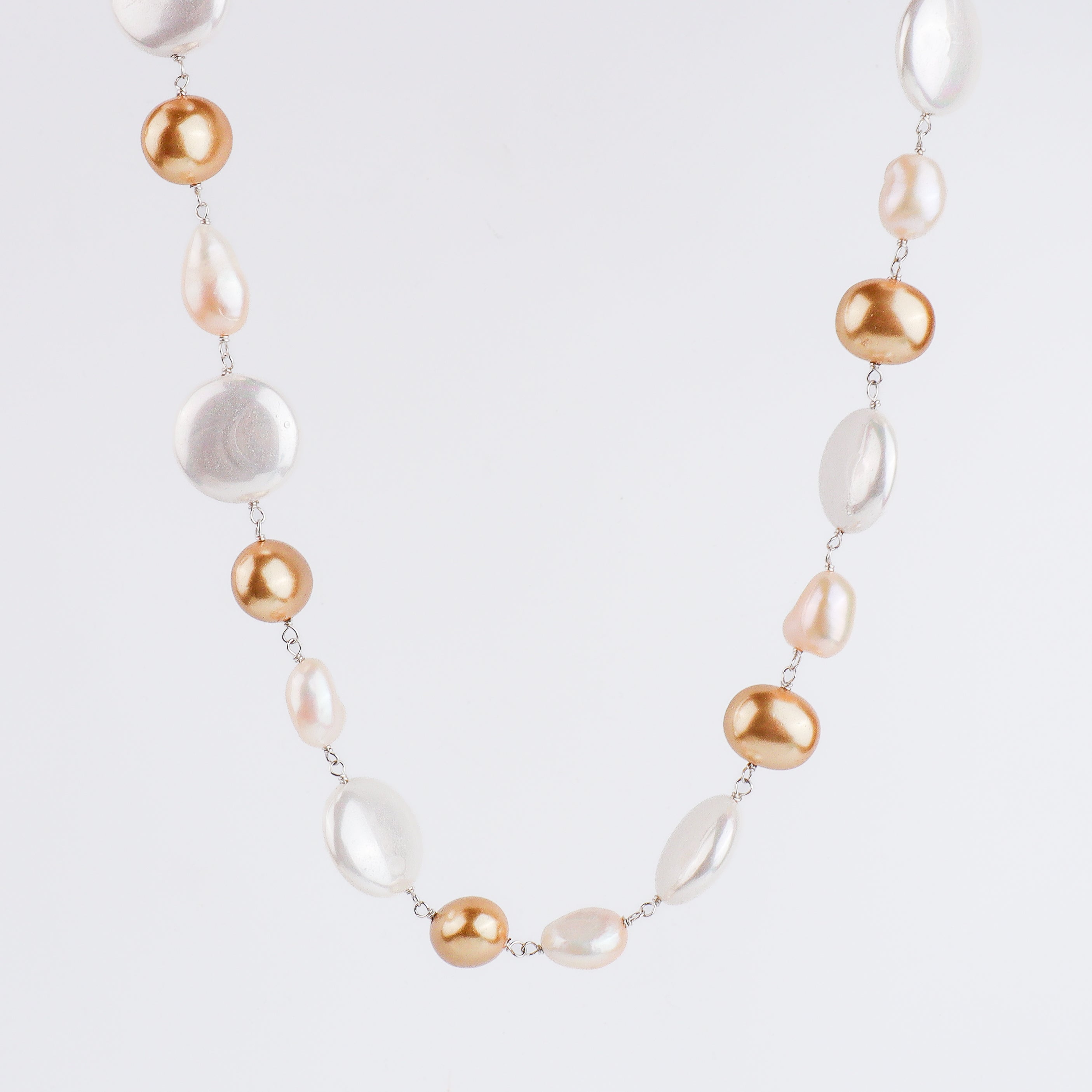 Pearl Silver Ganthan Necklace