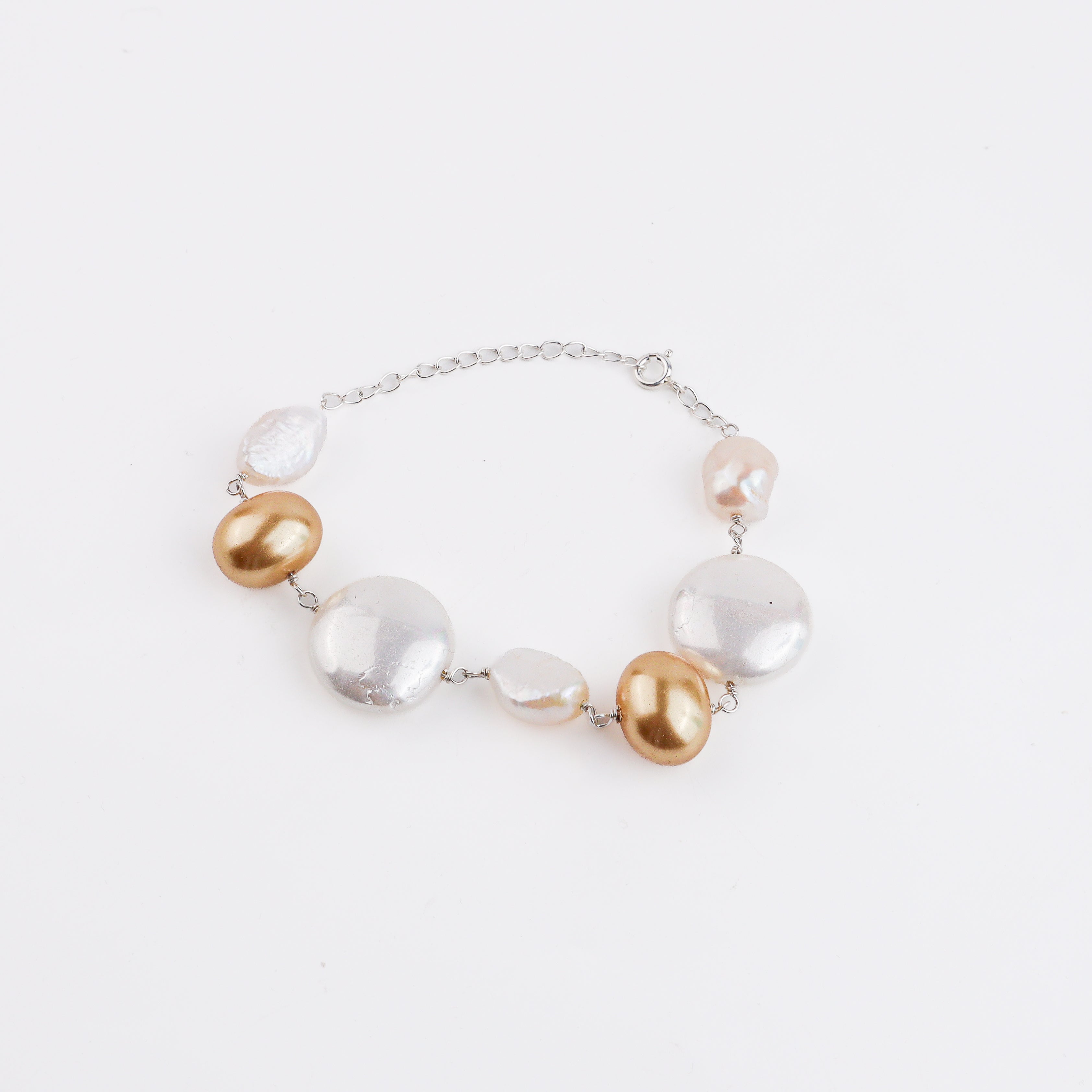 Pearl Silver Ganthan Bracelet