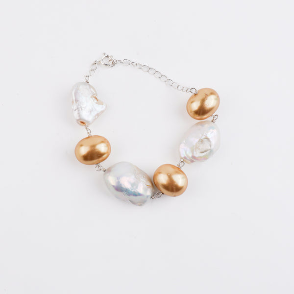 Pearl Silver Ganthan Bracelet