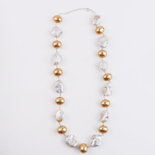 Pearl Silver Ganthan Necklace