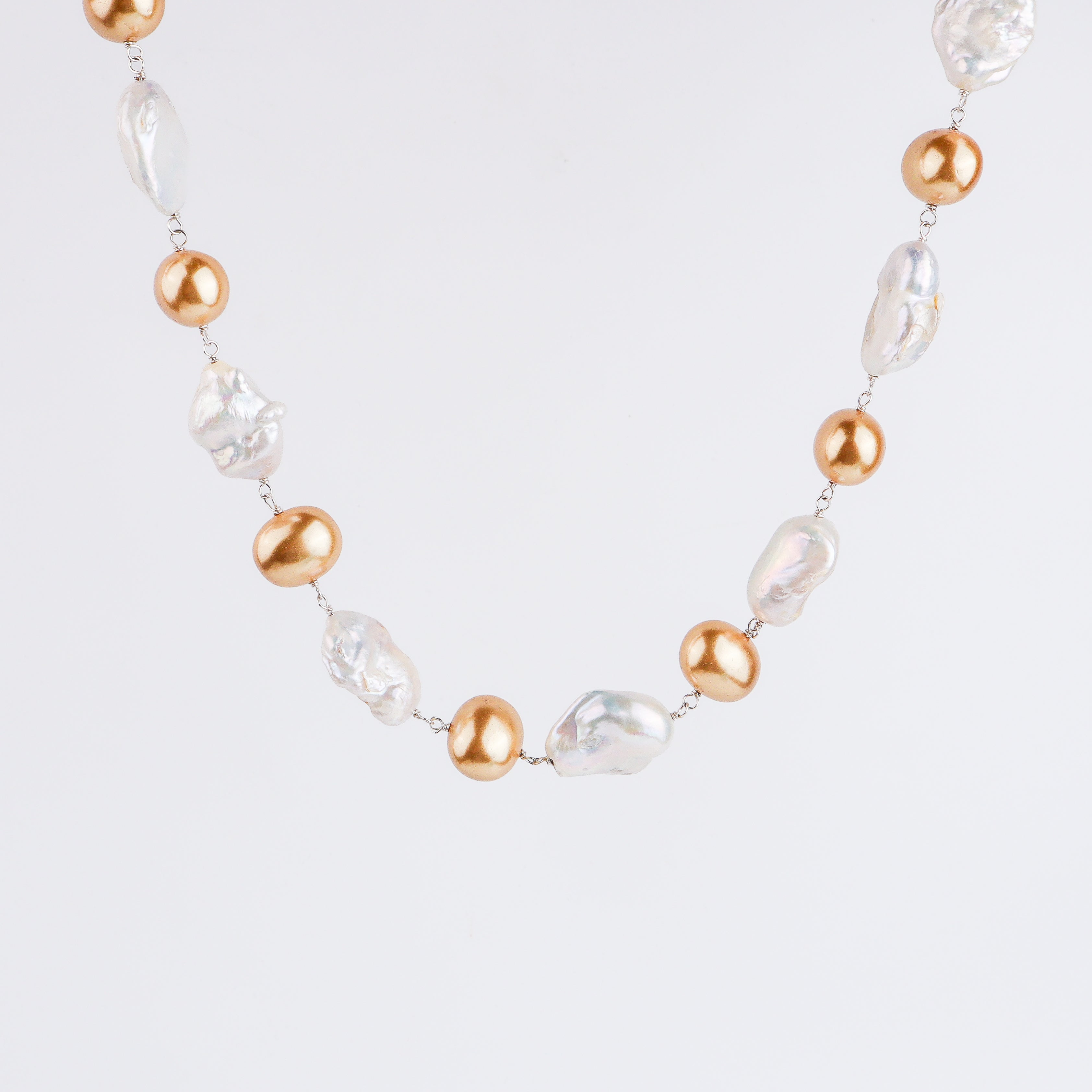 Pearl Silver Ganthan Necklace