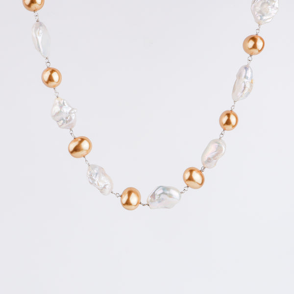 Pearl Silver Ganthan Necklace