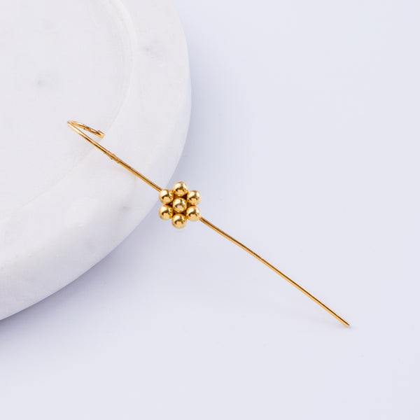 Kudi Motif Single earcuff | 92.5 Silver | 22K Gold Plated