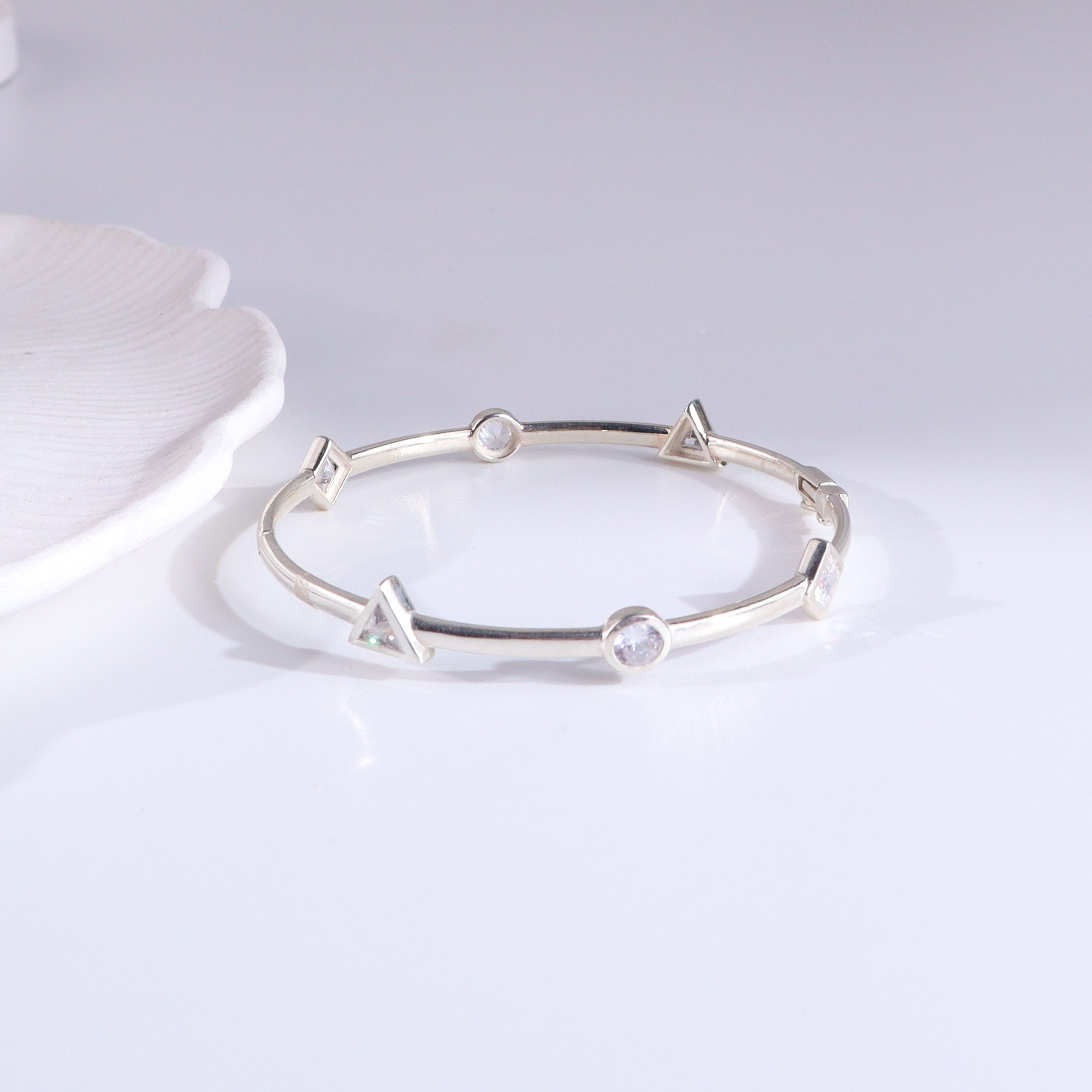 CZ Openable Bangle | 92.5 Sterling Silver