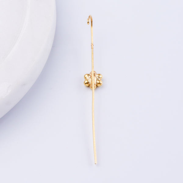 Kudi Motif Single earcuff | 92.5 Silver | 22K Gold Plated