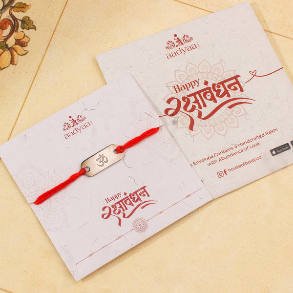 Silver Om (ॐ) Rakhi