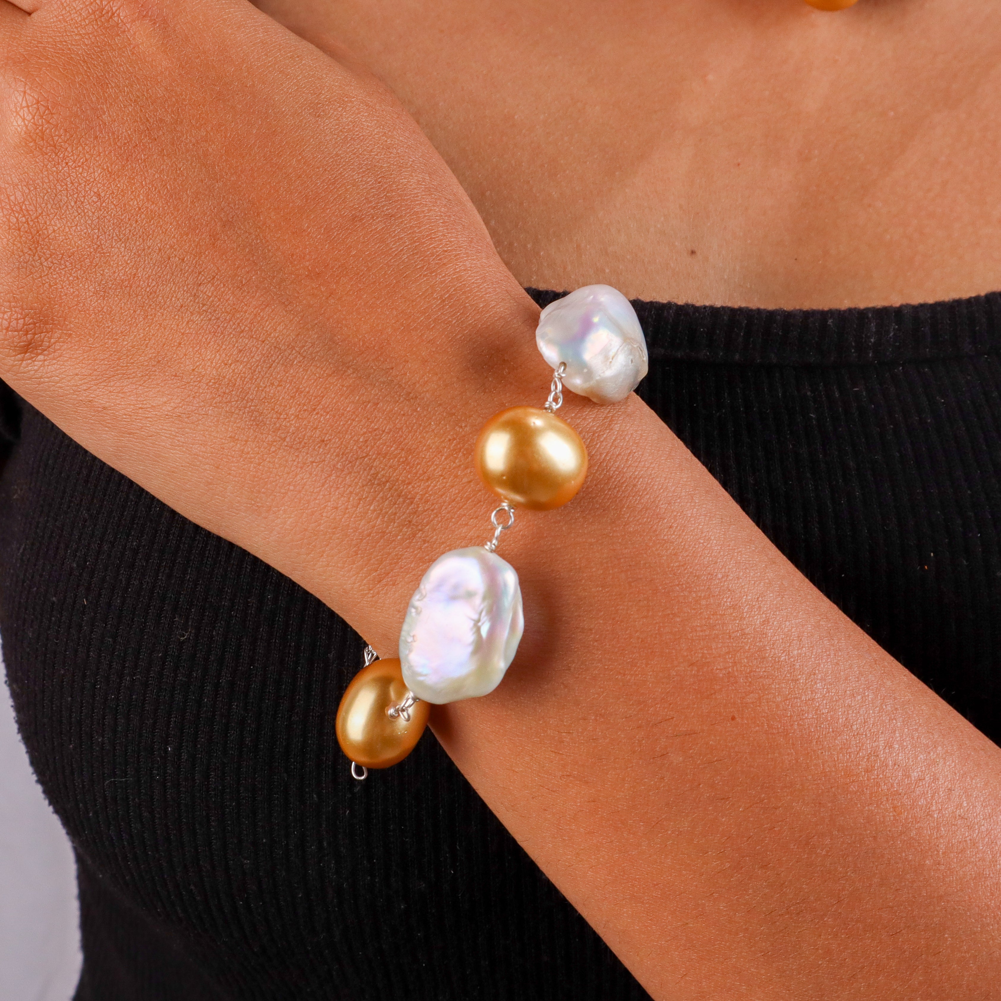 Pearl Silver Ganthan Bracelet