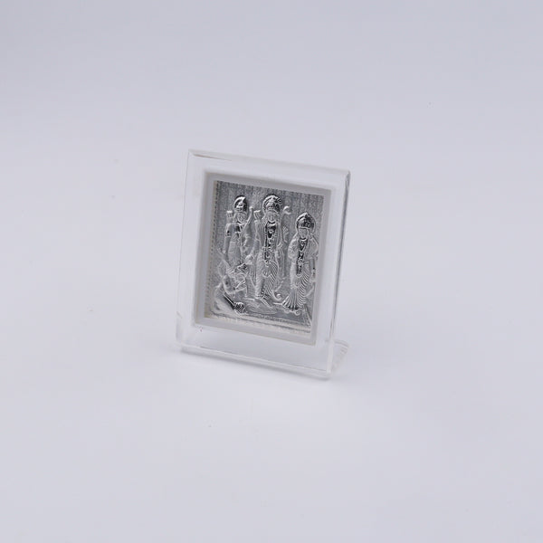 Silver Lakshmi Frame Small with detailed deity design