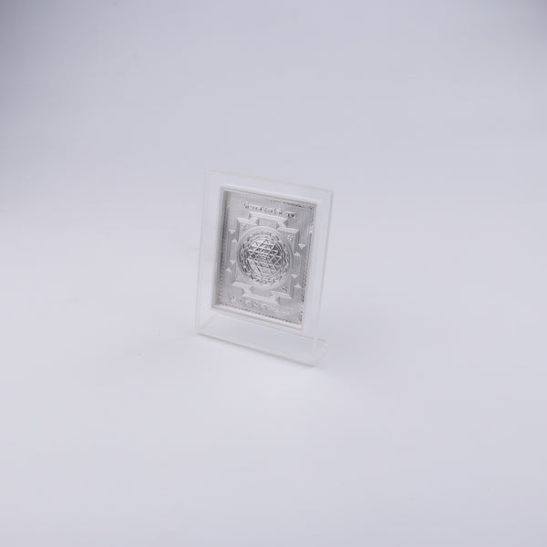 Silver Laxmi Yantra with stand