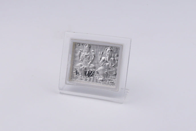 Silver Laxmi and Ganpati Frame (Small)
