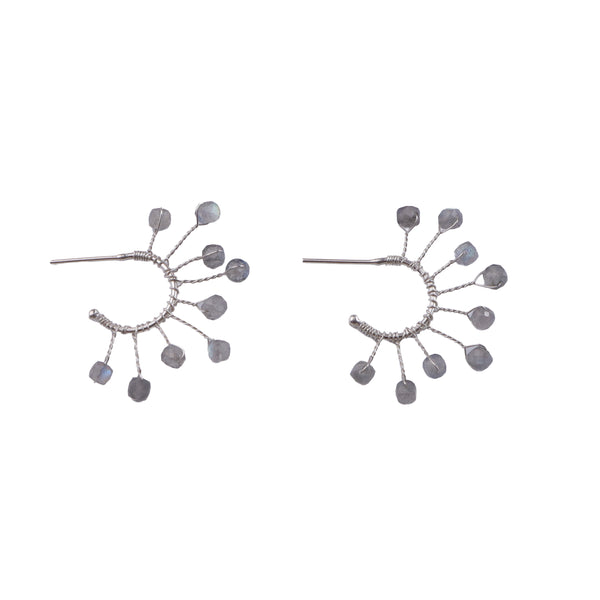 Labradorite Snowflake Hoops (Project Handmade)