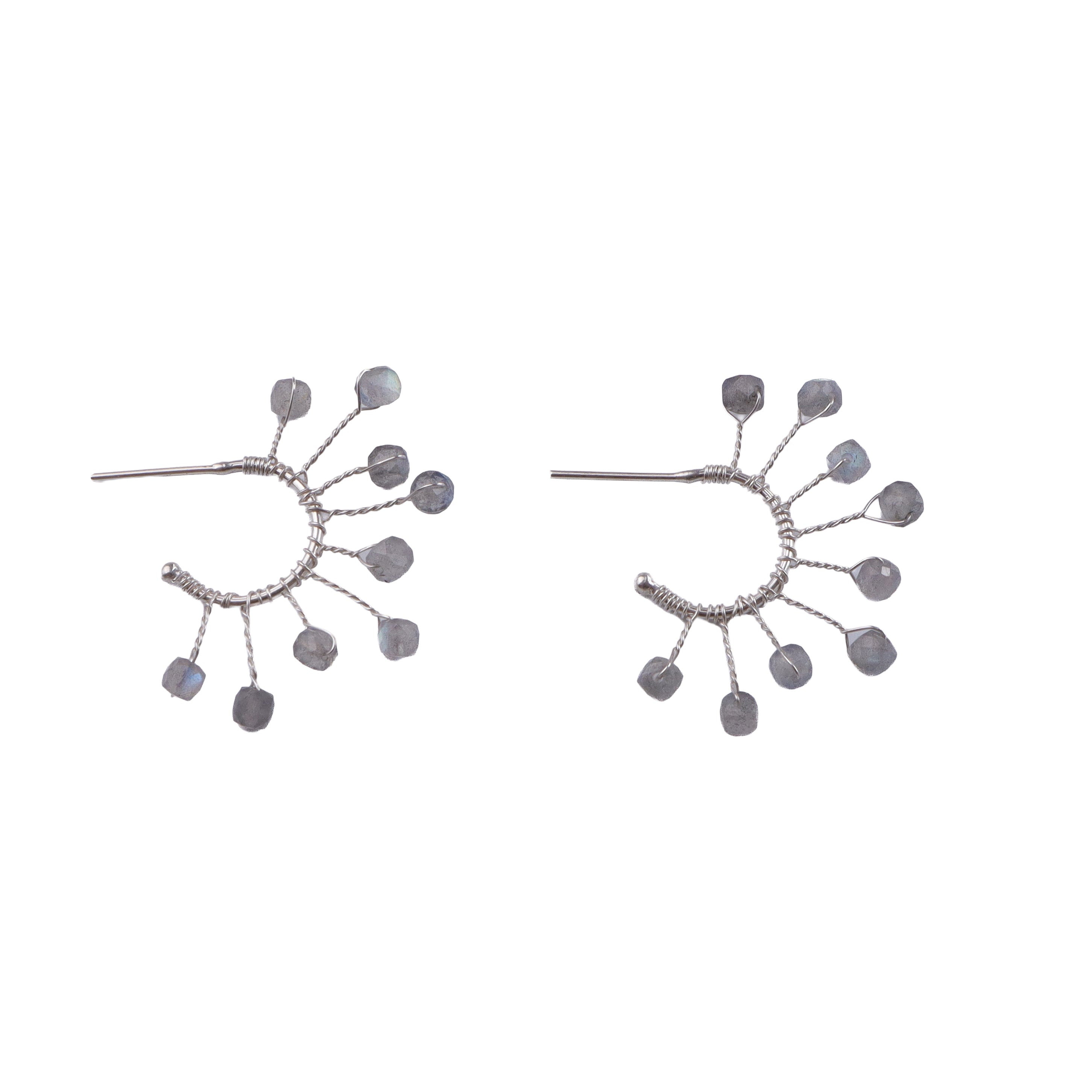 Labradorite Snowflake Hoops (Project Handmade)