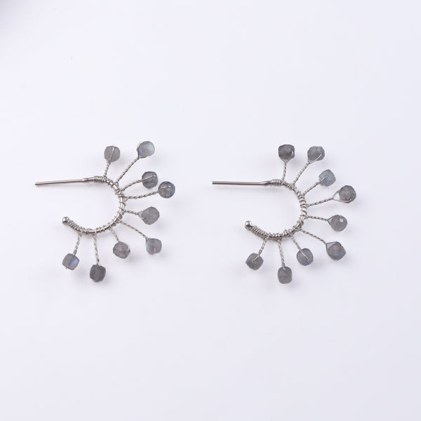 Labradorite Snowflake Hoops (Project Handmade)