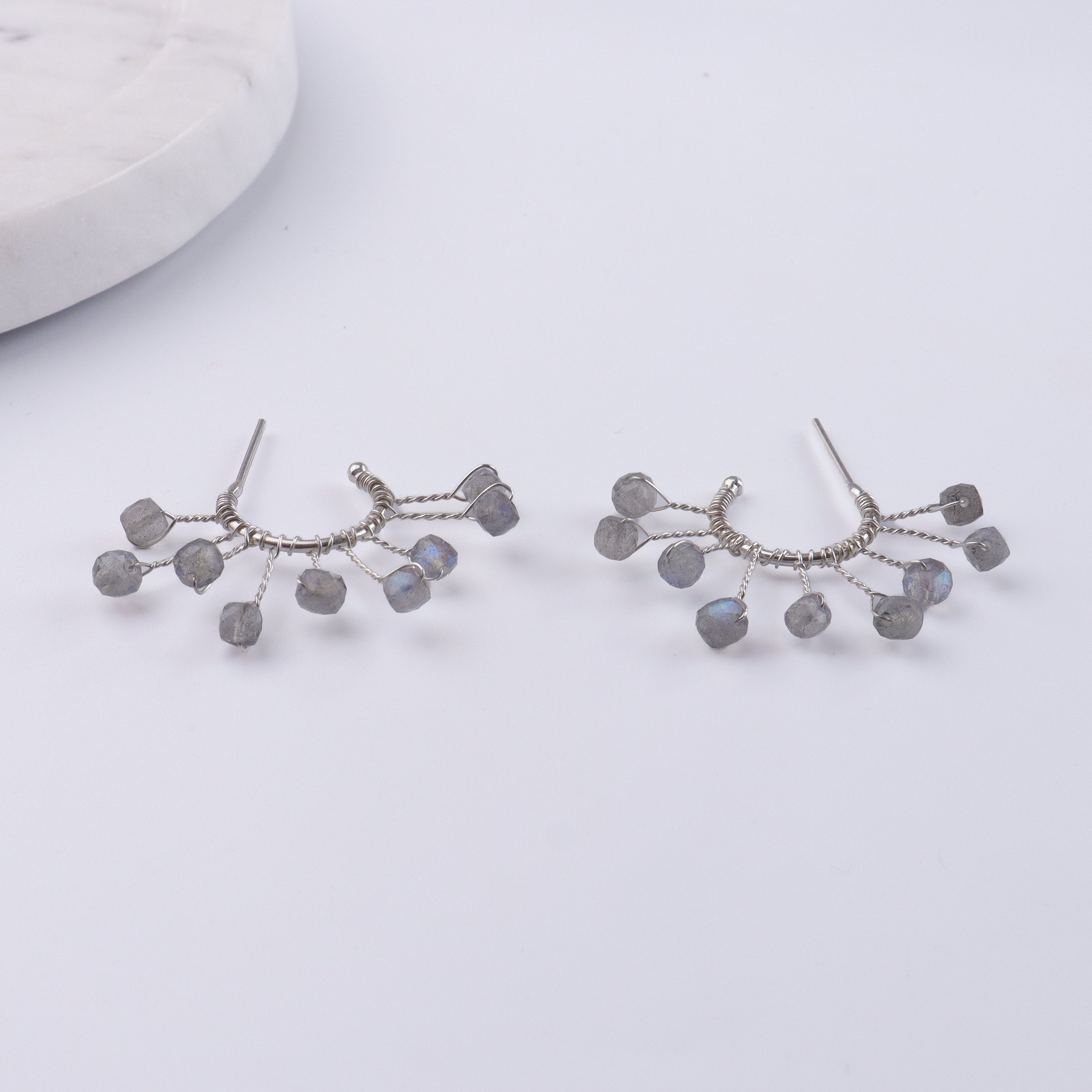 Labradorite Snowflake Hoops (Project Handmade)