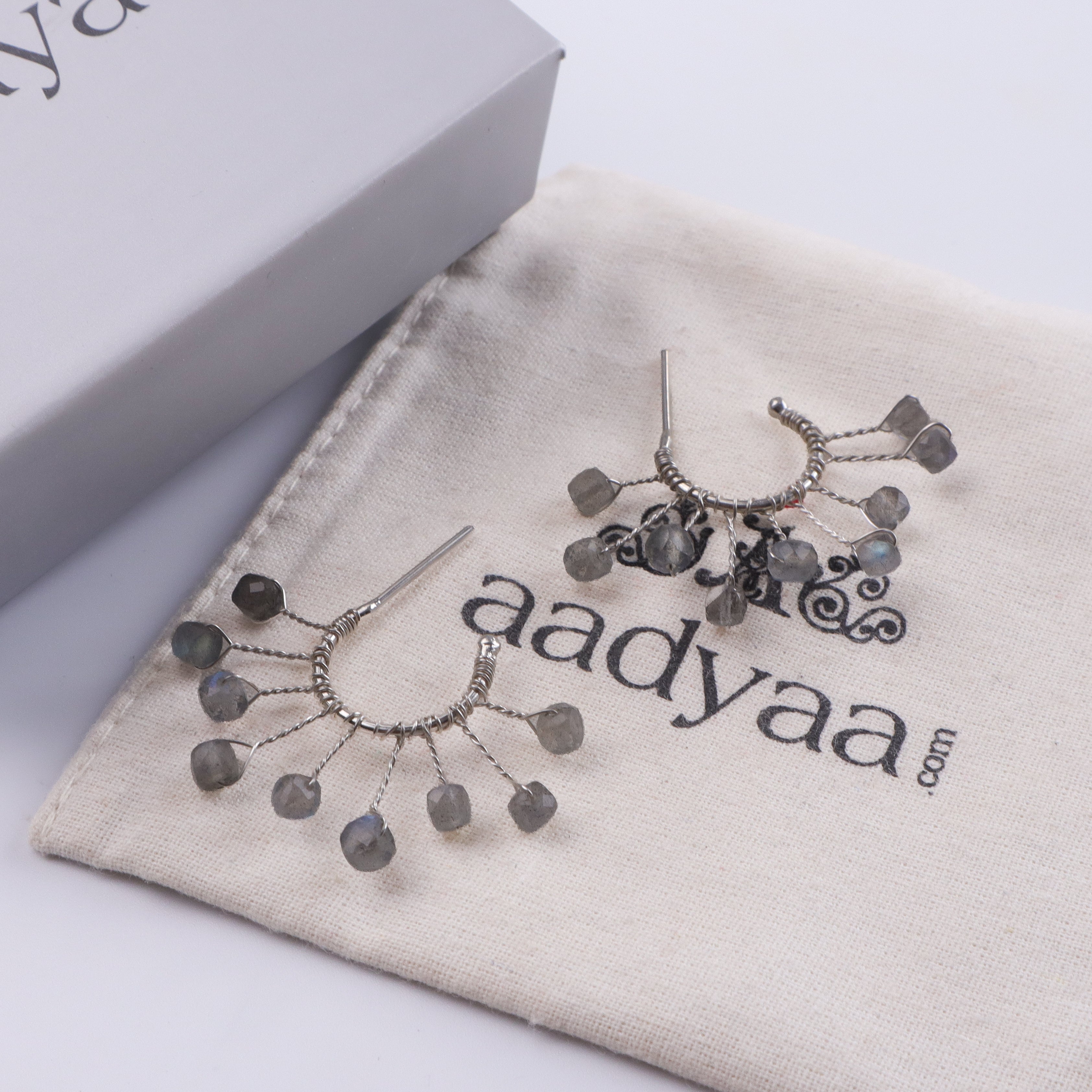 Labradorite Snowflake Hoops (Project Handmade)