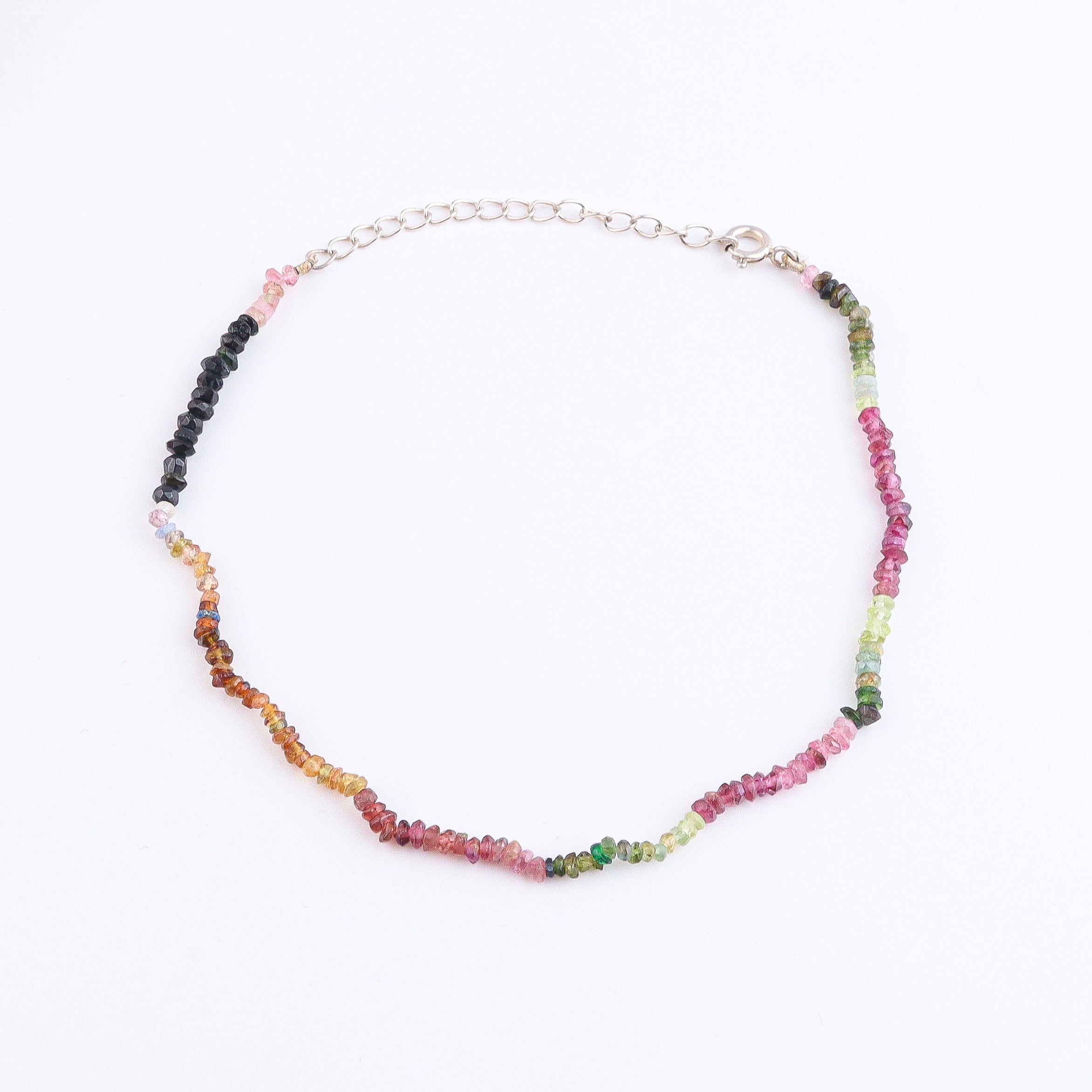 Tourmaline Anklet | 92.5 Sterling Silver