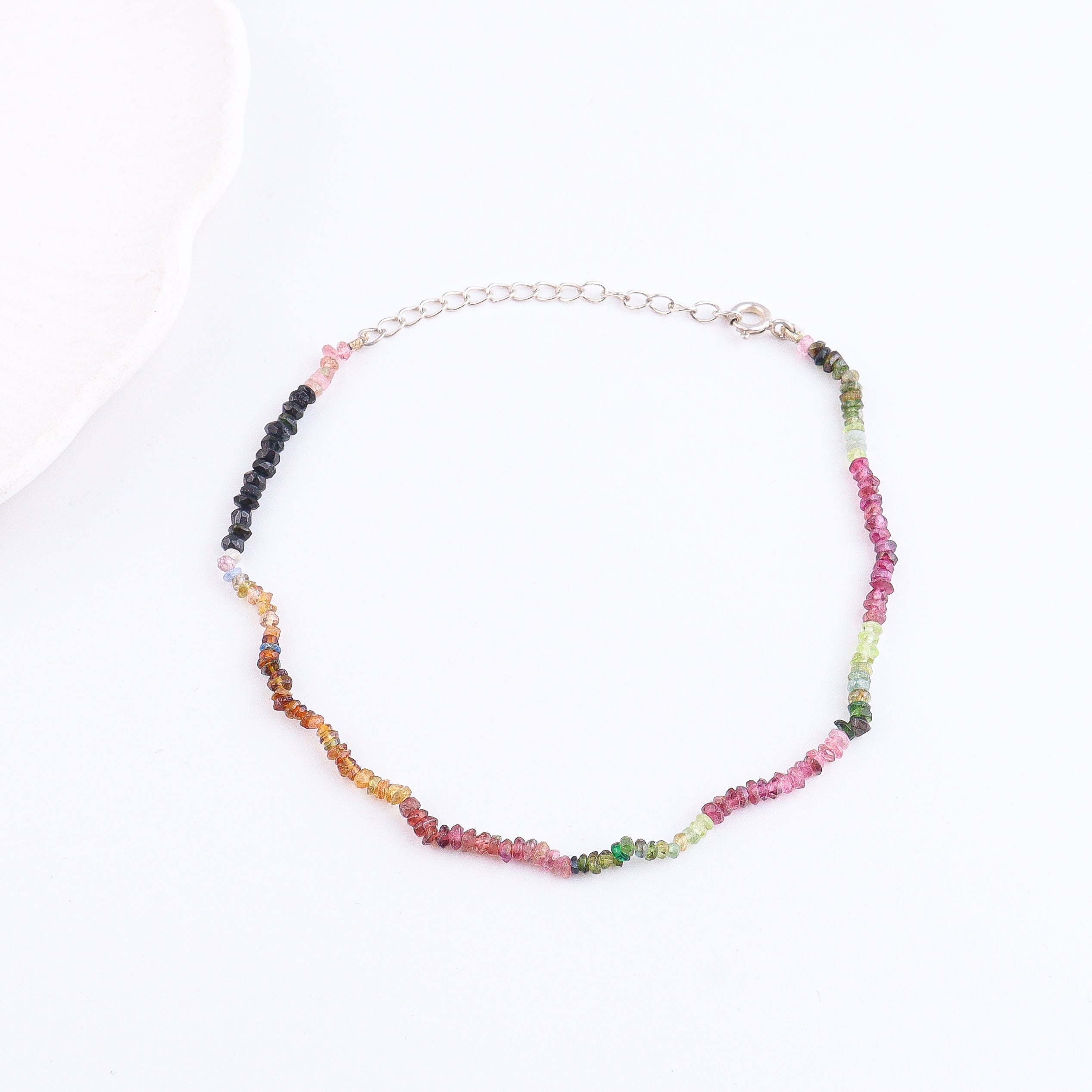 Tourmaline Anklet | 92.5 Sterling Silver