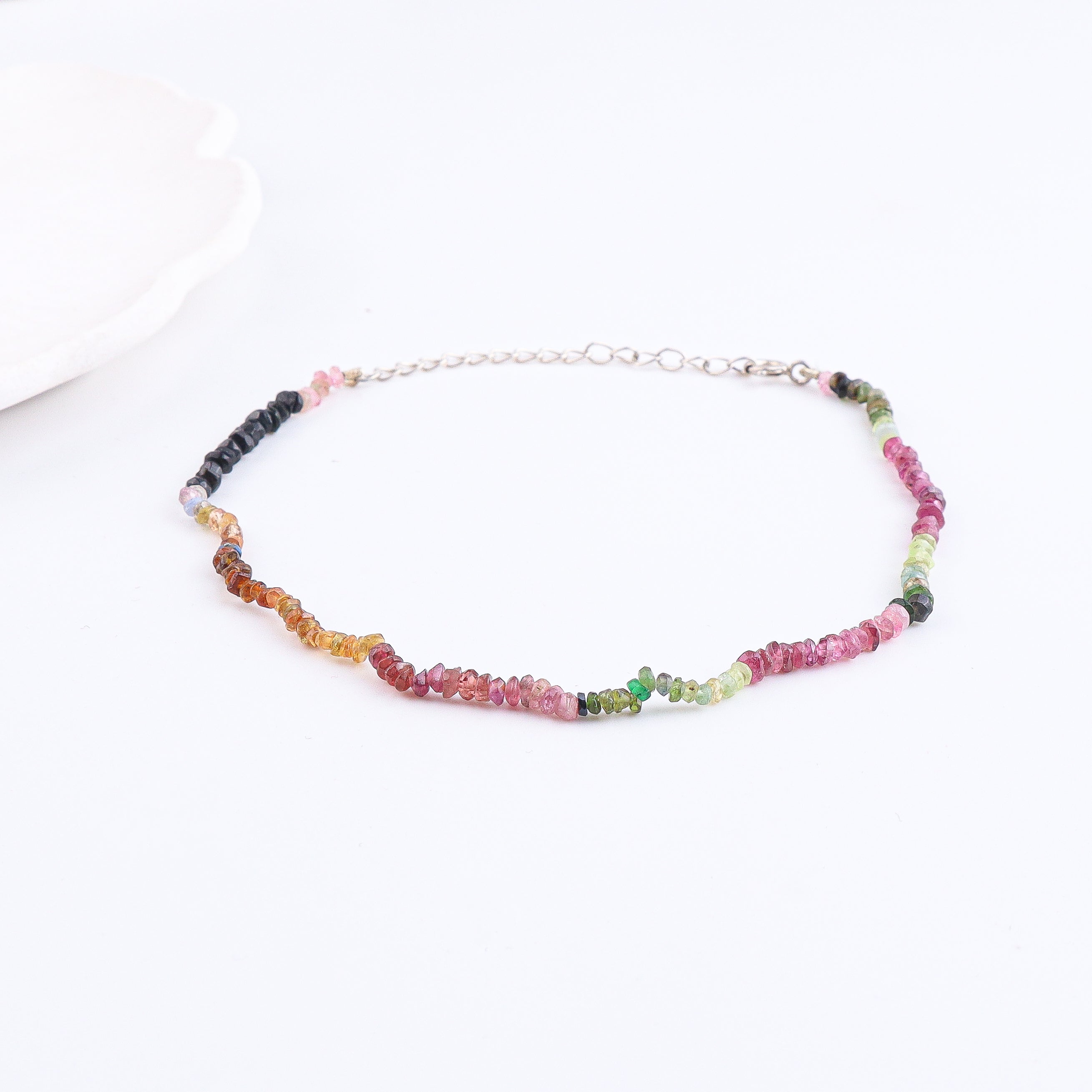 Tourmaline Anklet | 92.5 Sterling Silver