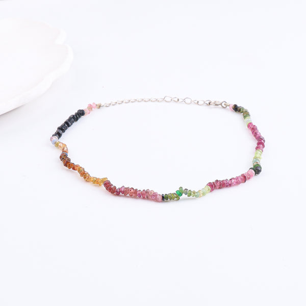 Tourmaline Anklet | 92.5 Sterling Silver