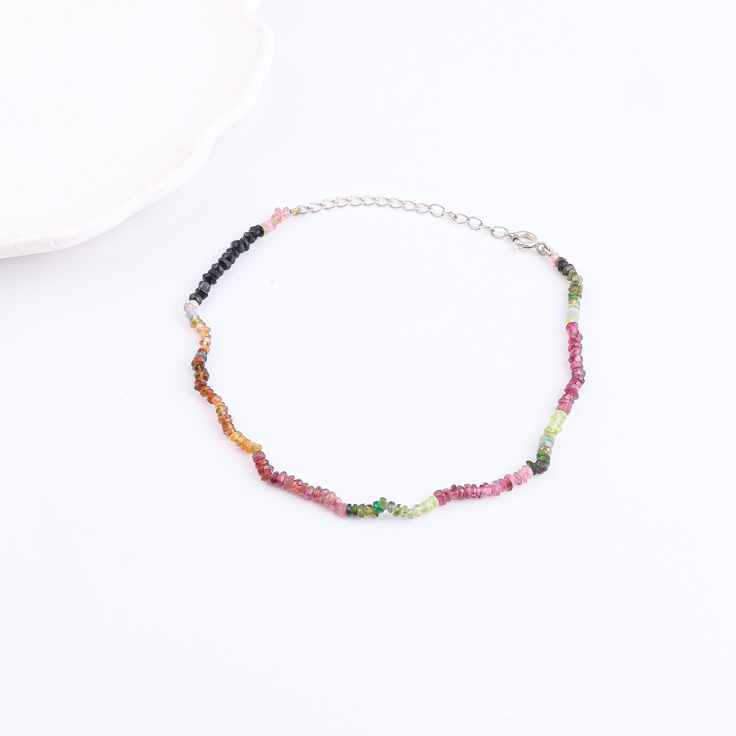 Tourmaline Anklet | 92.5 Sterling Silver