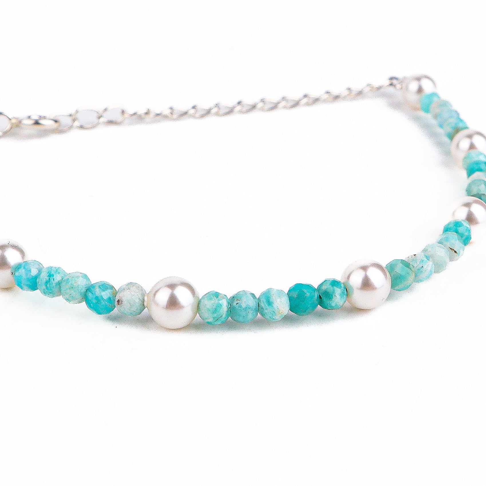 Amezonite & Pearl Bracelet