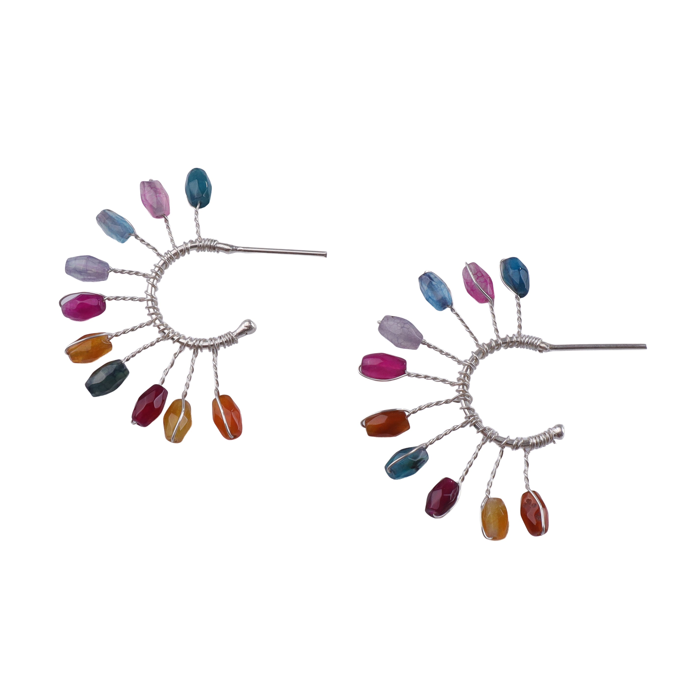 Multicolor Agate Hoops (Project Handmade)