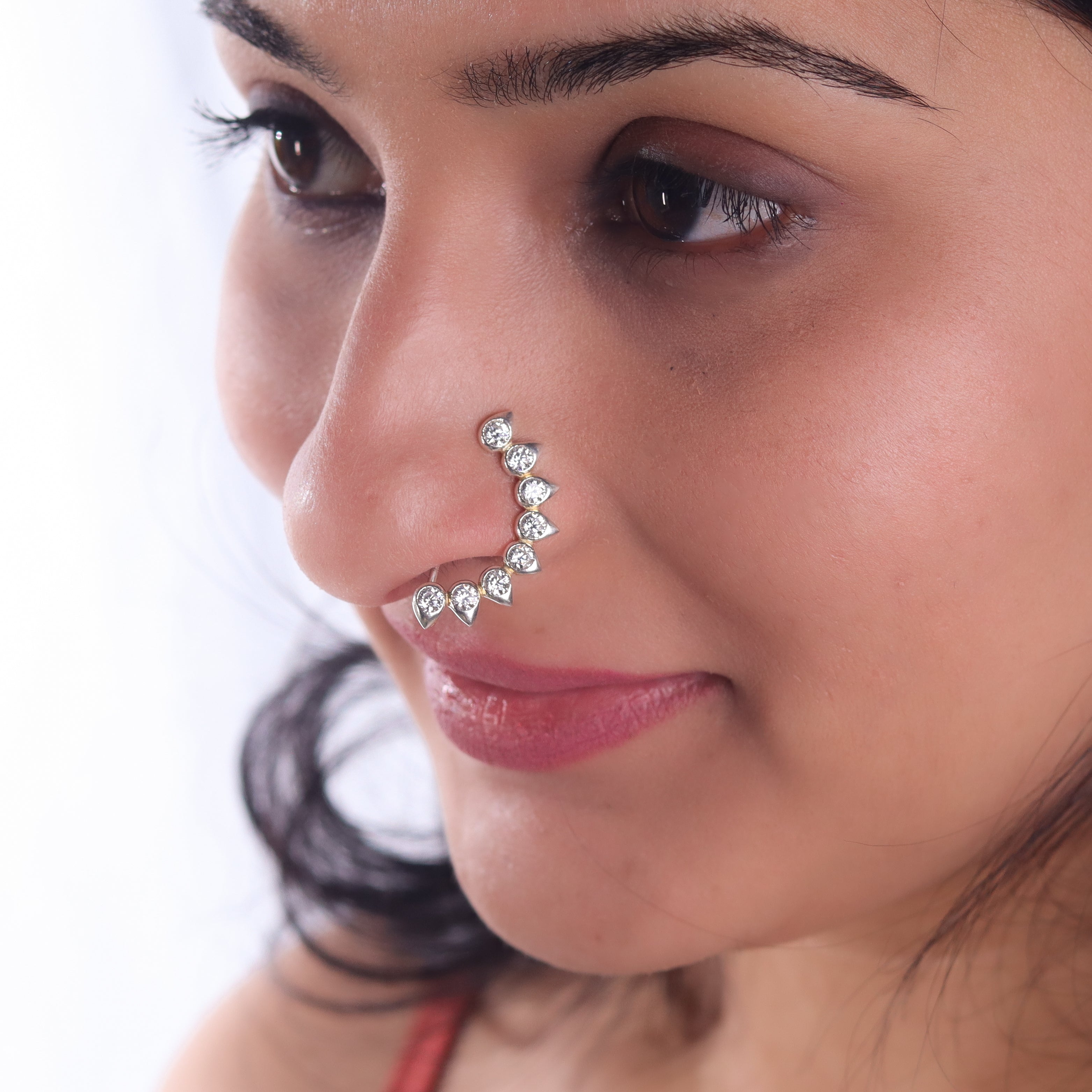 CZ petal nath (Big)Clipon