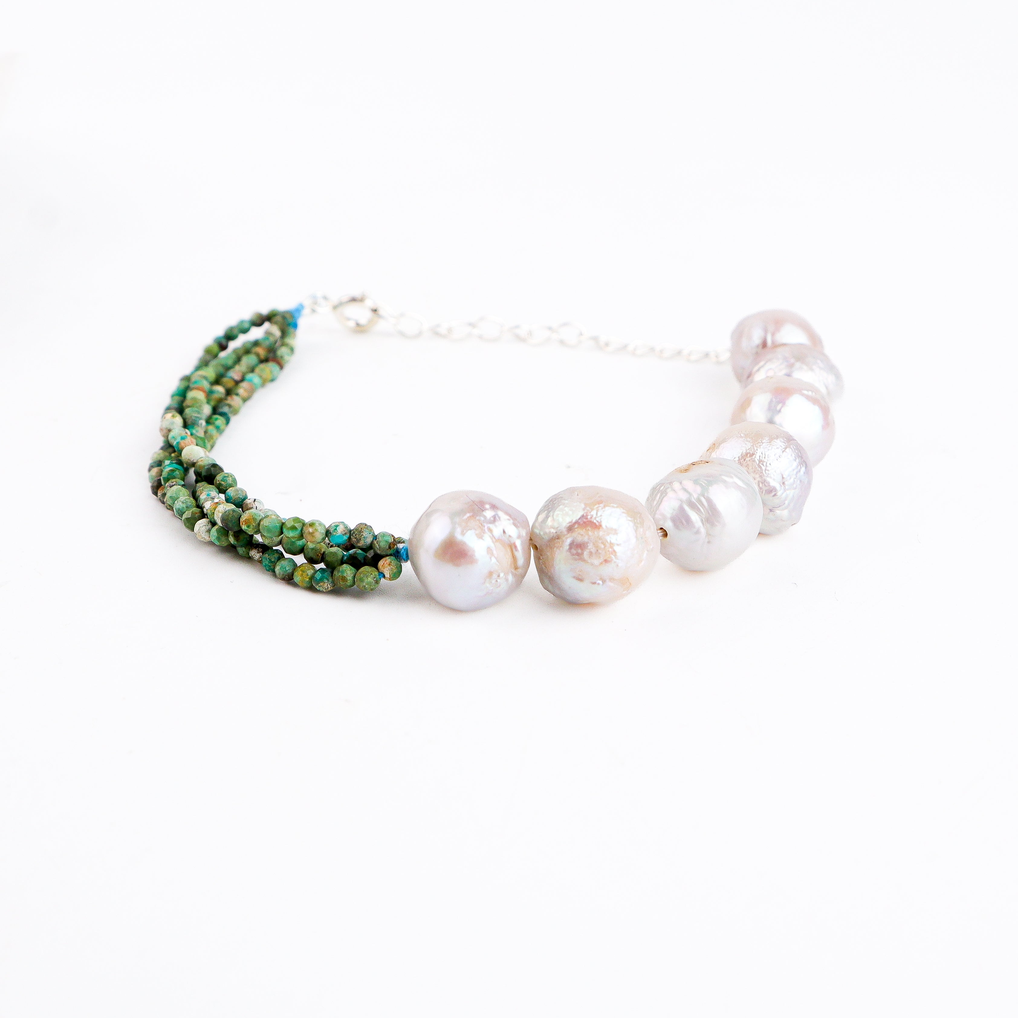 Firoza & Fresh Water Pearl Bracelet