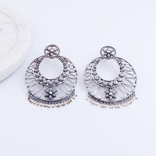 Chandbali ( Aafreen ) | 92.5 silver | Size : large ( Made to Order )