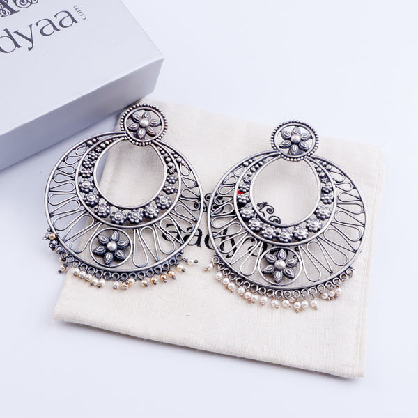 Chandbali ( Aafreen ) | 92.5 silver | Size : large ( Made to Order )