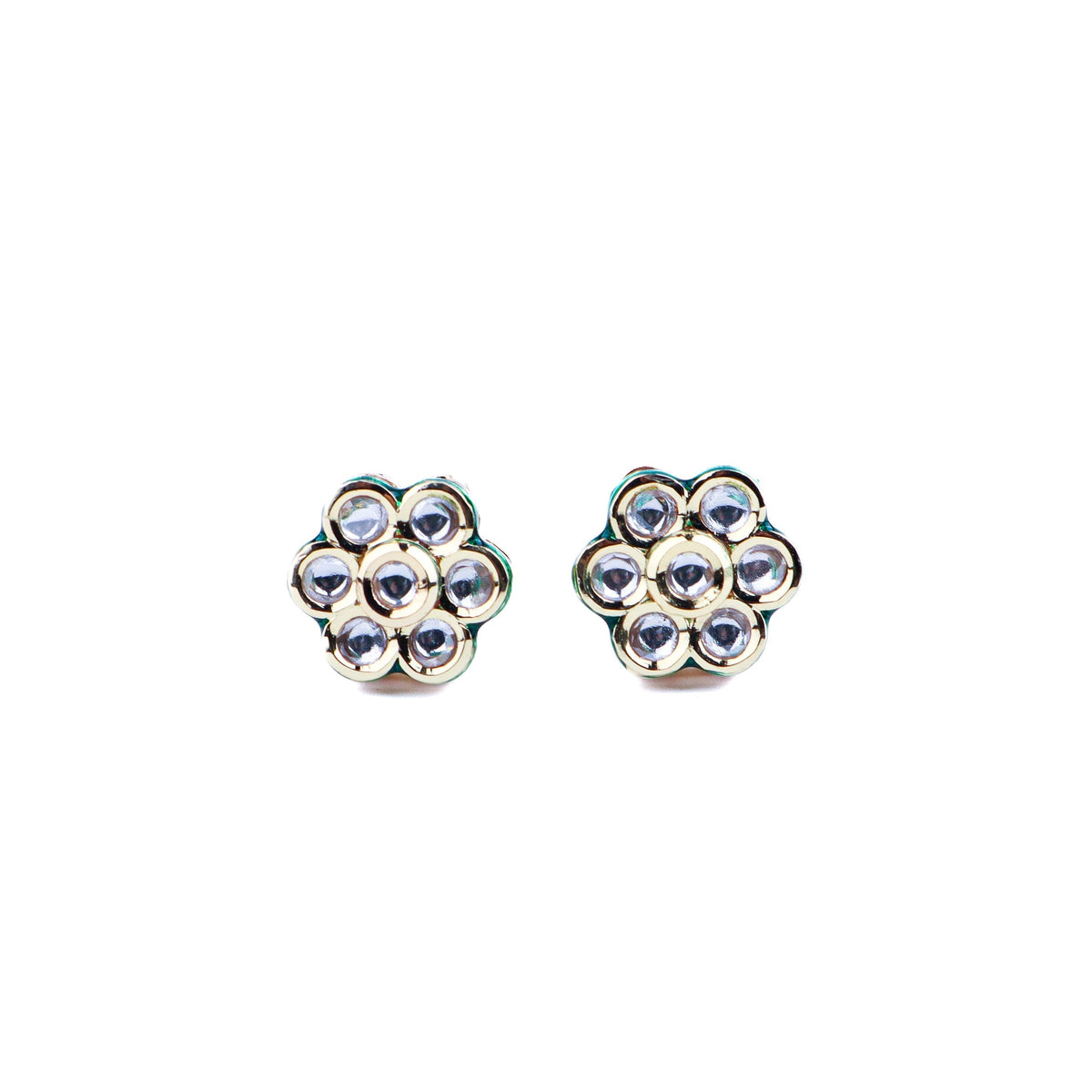Close-up of a 22K gold-plated fashion earring showcasing intricate detailing, fine craftsmanship, and rich 22K gold plating